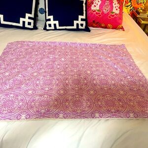 Small baby blanket, minky soft on one side beautiful purple other side